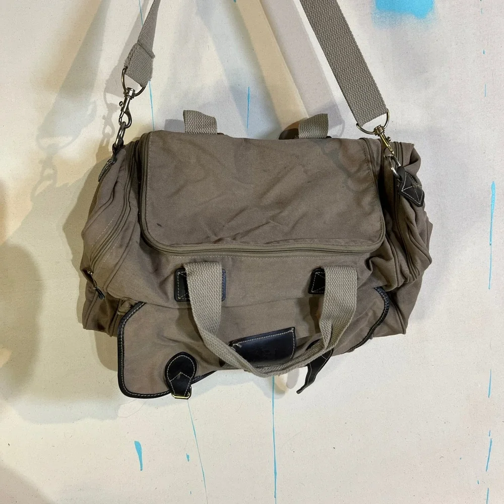 Ford Messenger Bag Canvas Leather Trim Approx 2005 Promotional Item‎ USA Made